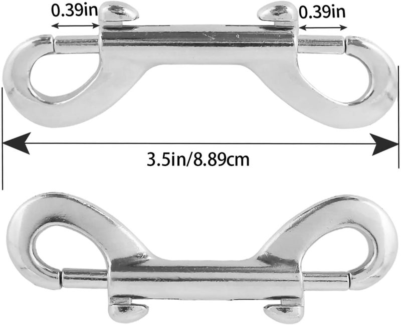 LOFIR Bolt Snaps Double Ended Hook Heavy Duty 10 Sets of 3.5 inches Zinc Alloy Trigger Chain Metal Clip Spring Hook Key Chain Pet Leash, Fasteners for Home Hammock for Garage Feed Bucket Horse - Image 5